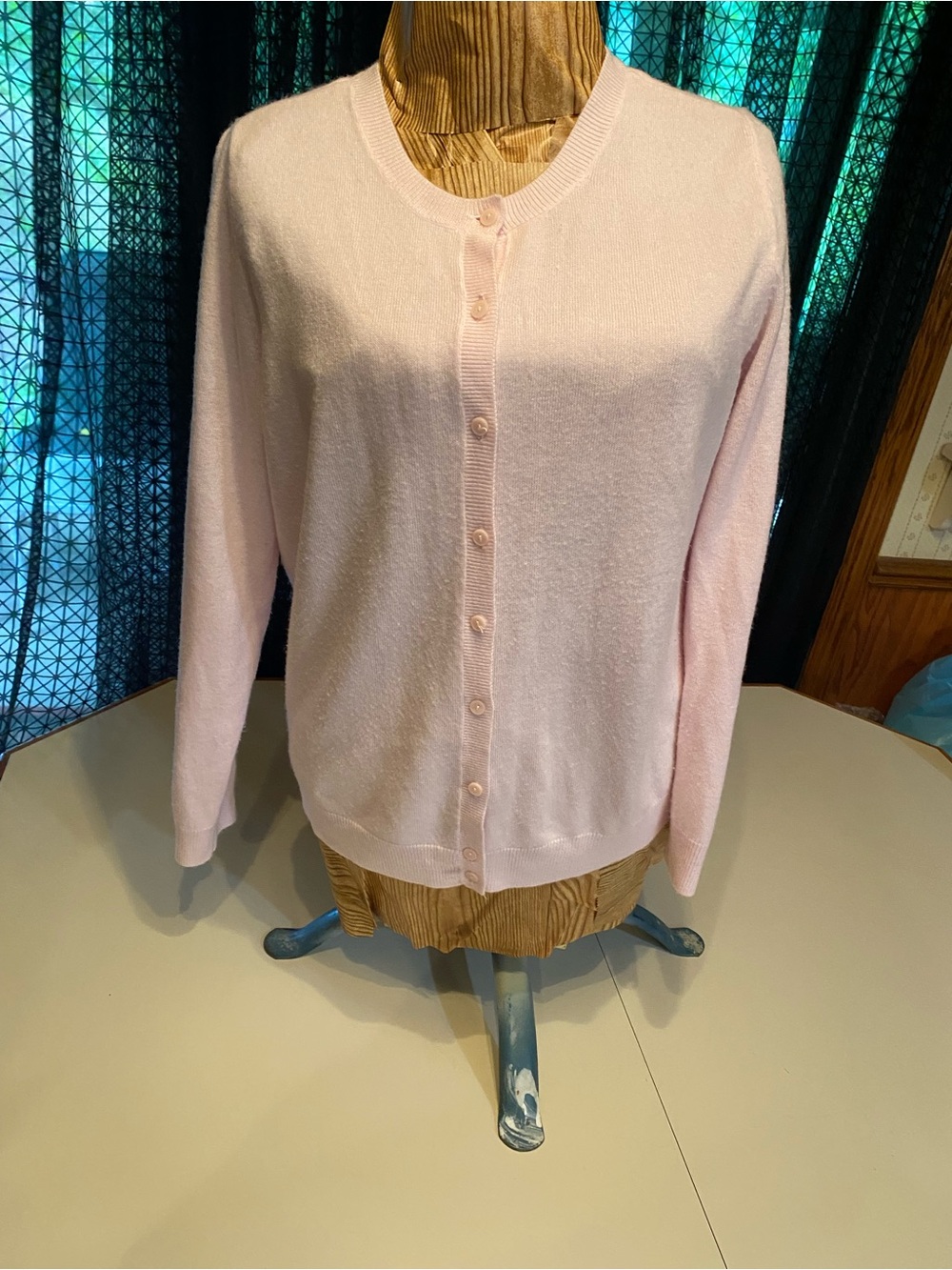 croft & barrow Soft Light Pink Button-Front Cardigan